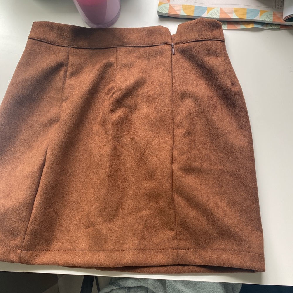 brown mini pencil skirt